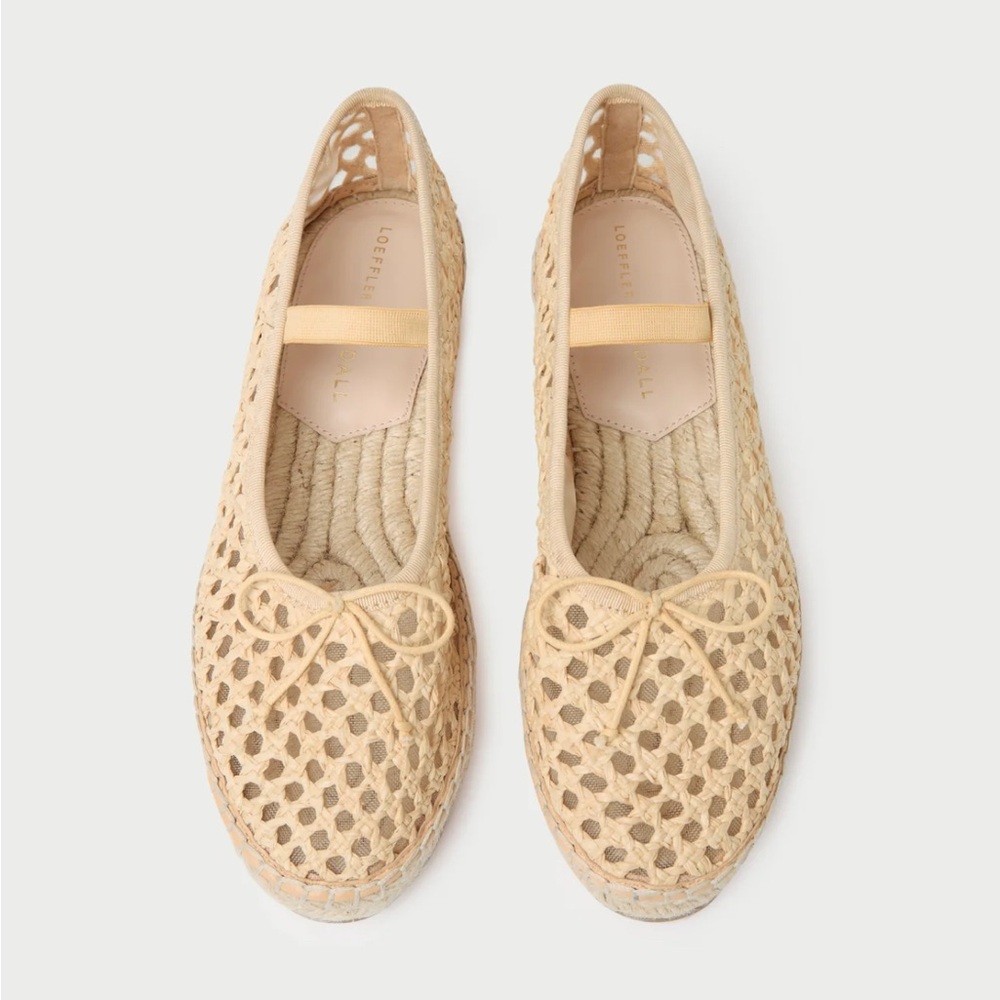 Loeffler Randall Kayla Natural Raffia Ballet Espadrille - Size 8M